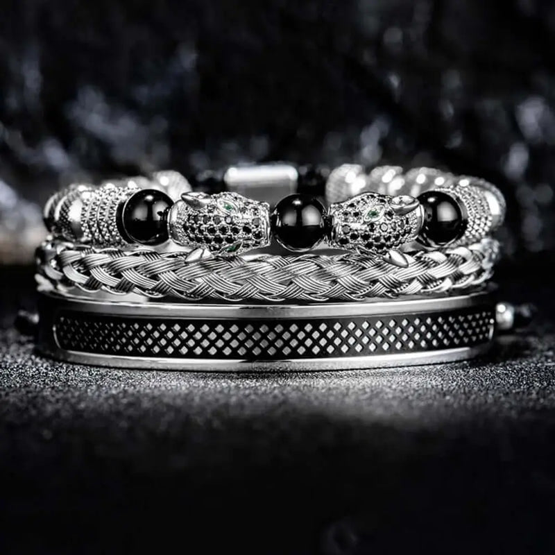 Double Leopard Bracelet Set