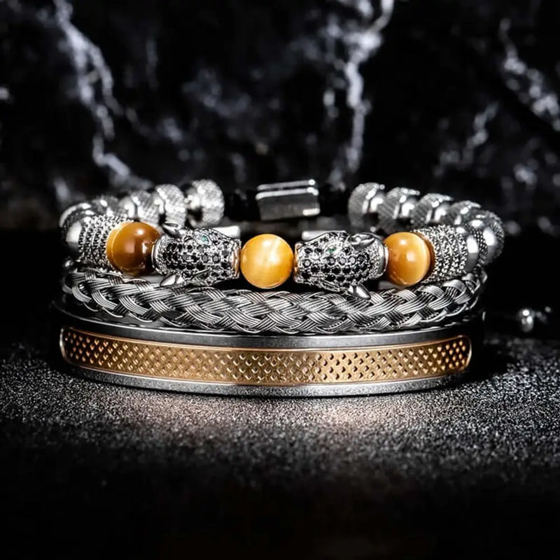 Double Leopard Bracelet Set