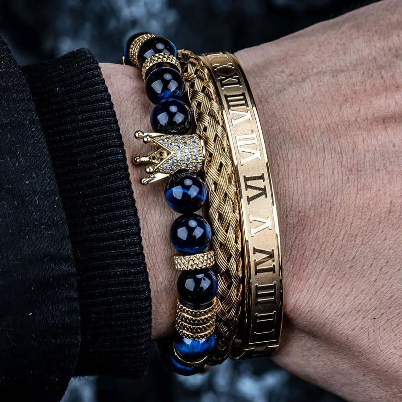 Deluxe Roman Crown Bracelet Set