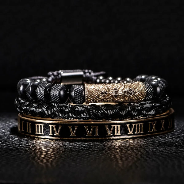 Imperial Roman Bracelet Set - Gold