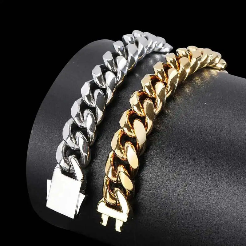Cuban Link Chain Set - Necklace & Bracelet