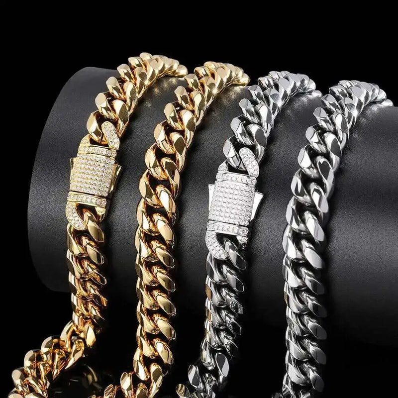 Cuban Link Chain Set - Necklace & Bracelet