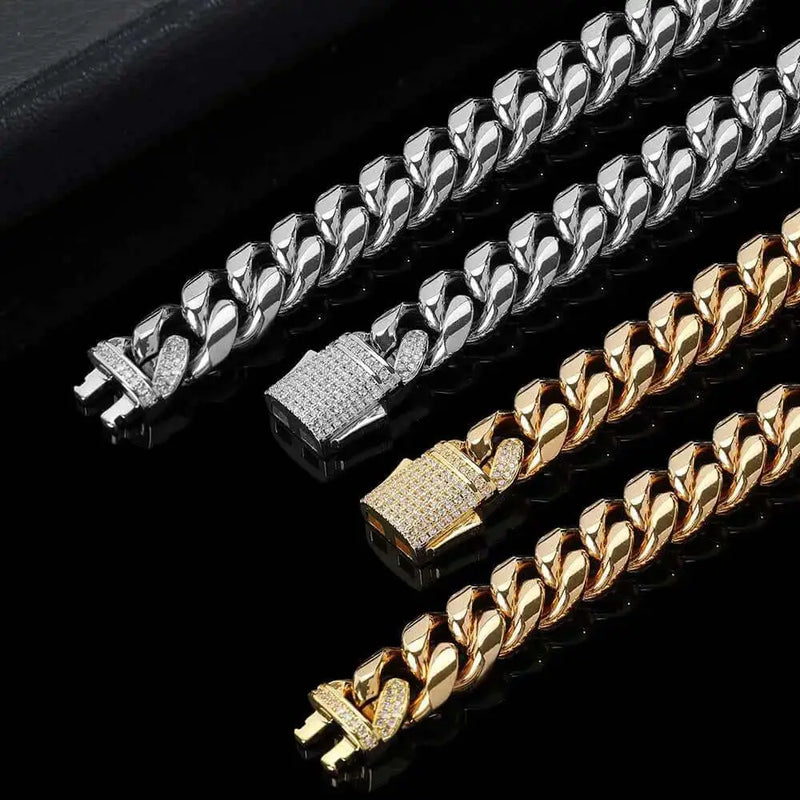 Cuban Link Chain Set - Necklace & Bracelet