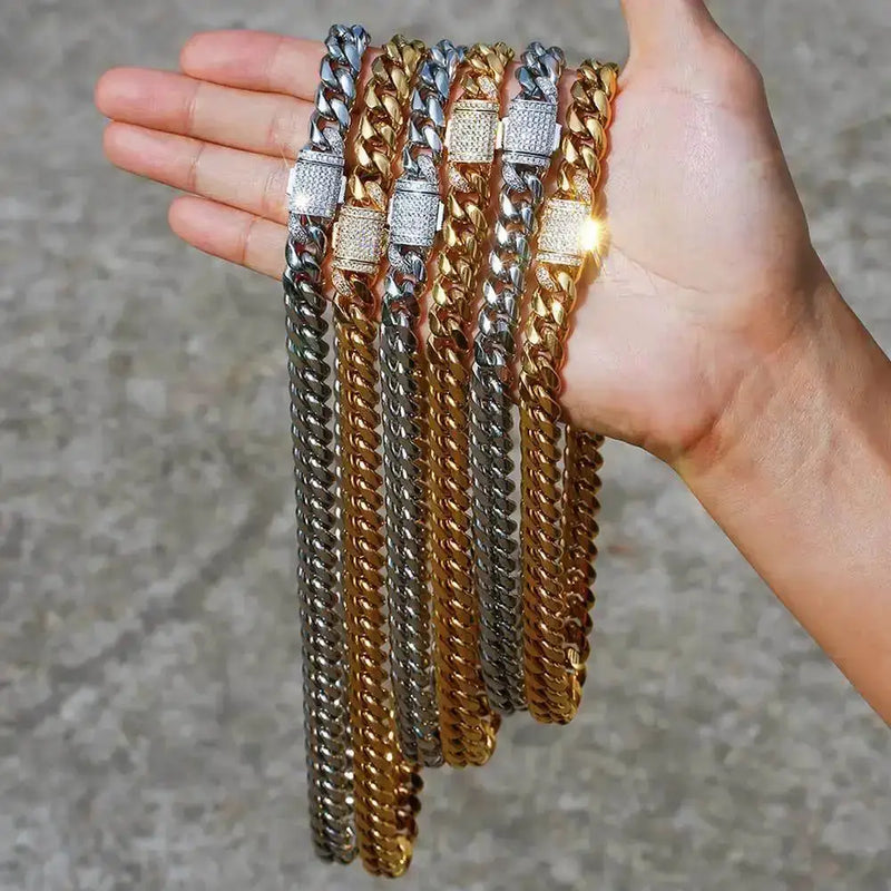 Cuban Link Chain Set - Necklace & Bracelet