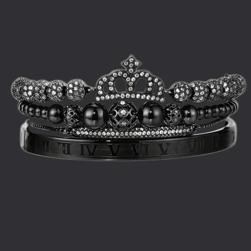 Queen Premium Bracelet Set - Black