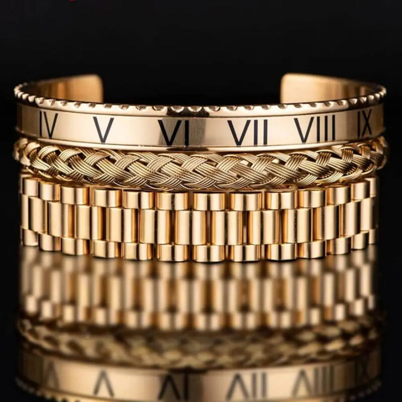 Roman Deluxe Bracelet Set - Gold