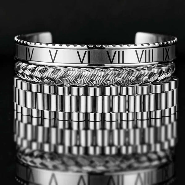 Roman Deluxe Bracelet Set - Silver